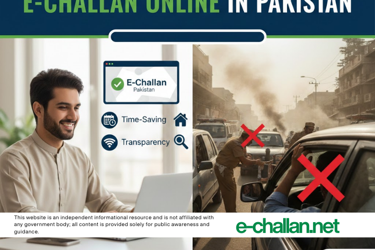 what details are required to check e challan online in pakistan