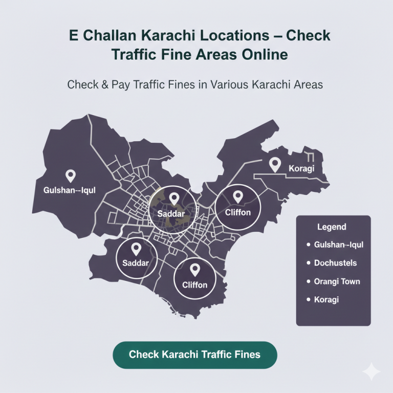 E Challan Karachi Locations – Check Traffic Fine Areas Online