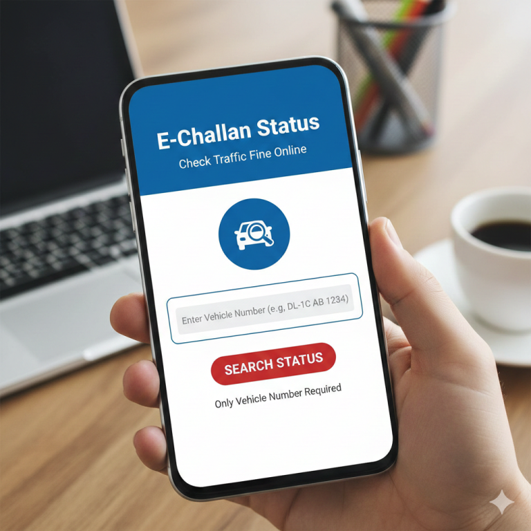 E Challan Status Only Vehicle Number