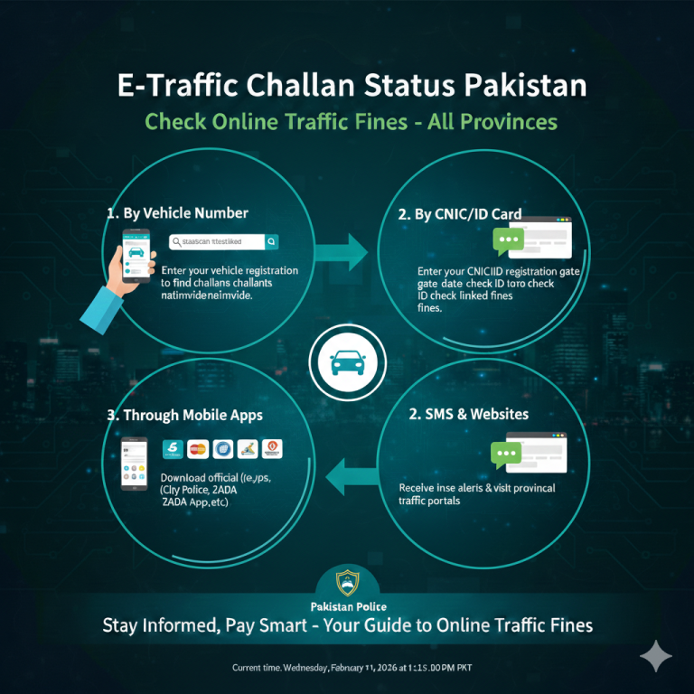 E Traffic Challan Status Pakistan
