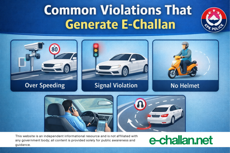 Common Violations That Generate E-Challan