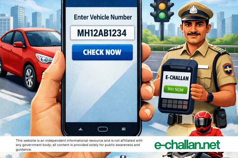 Bike Car E Challan Check Online by Vehicle Number