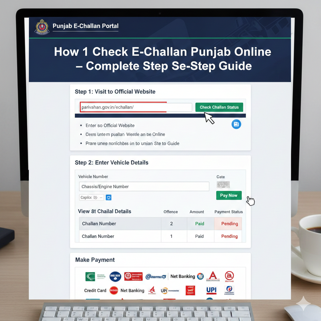 How to Check E Challan Punjab Online