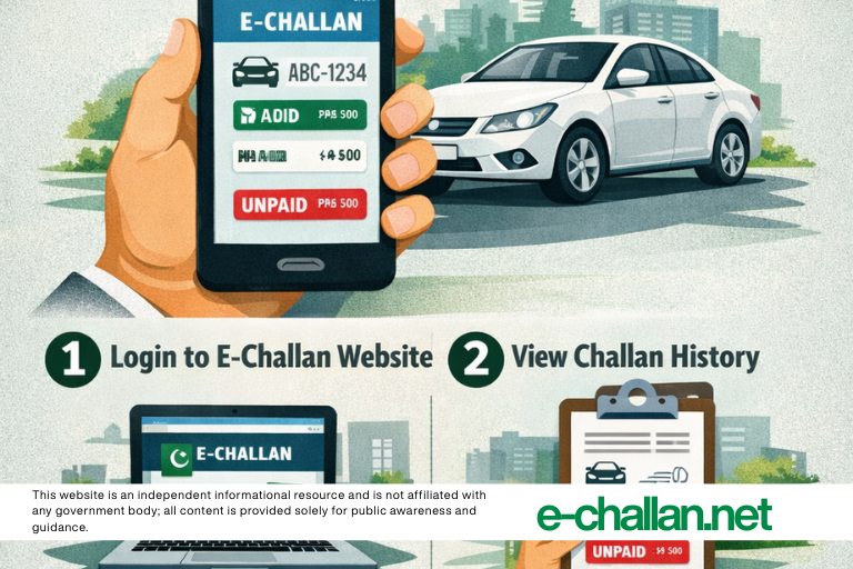 how to link vehicle registration with e challan system in pakistan