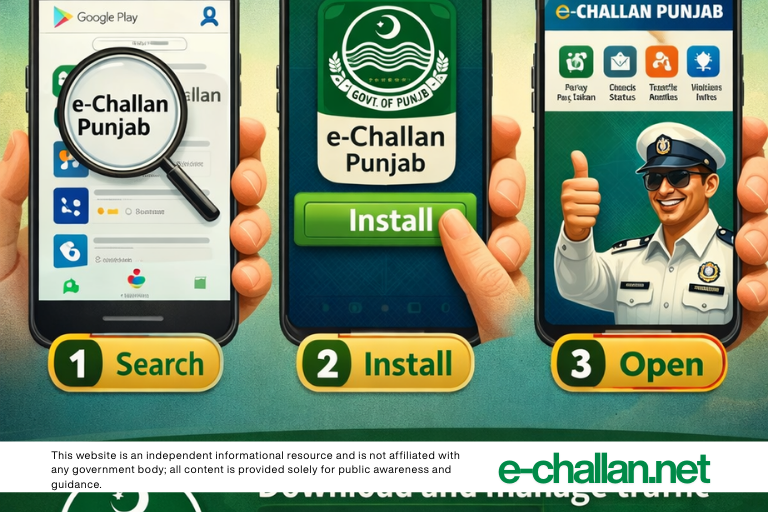 How to Download the Punjab Unified Traffic E-Challan App