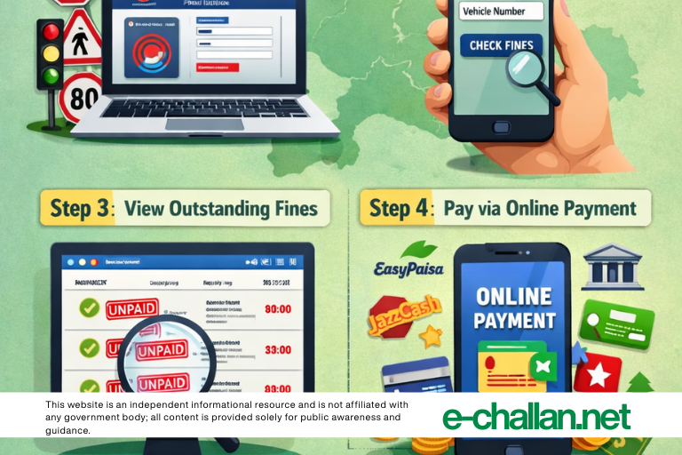 How to Pay Outstanding Traffic Fines Online in Pakistan