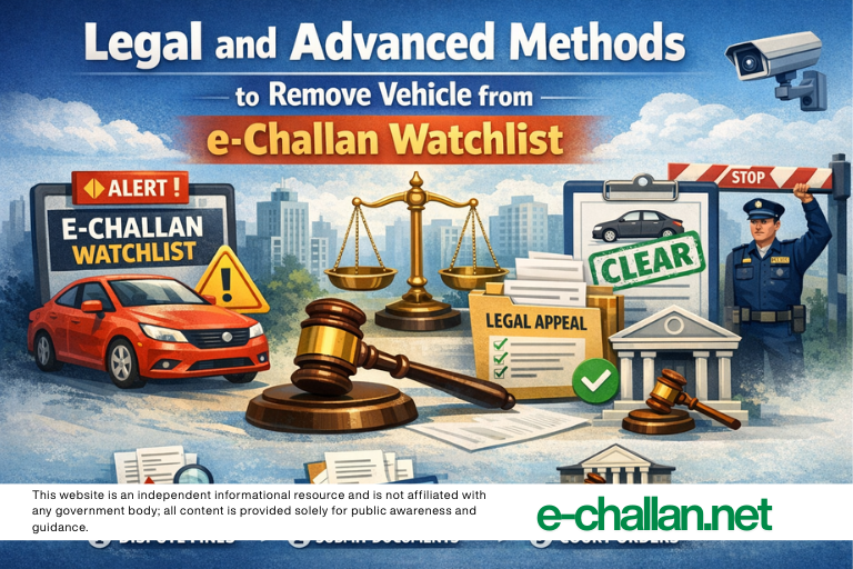 how to remove vehicle from e challan watchlist