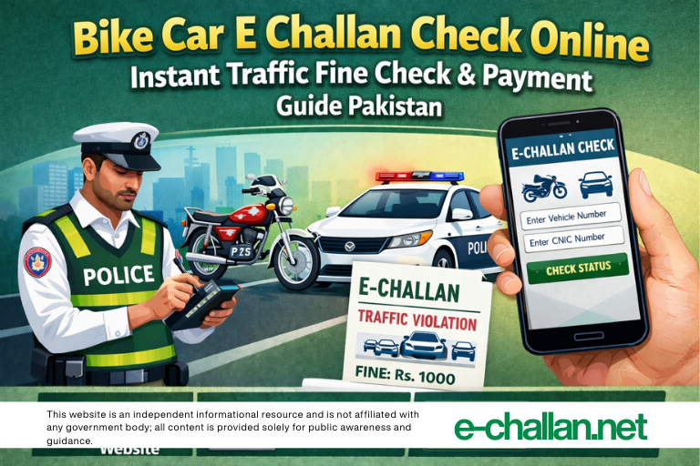 bike car e challan check online