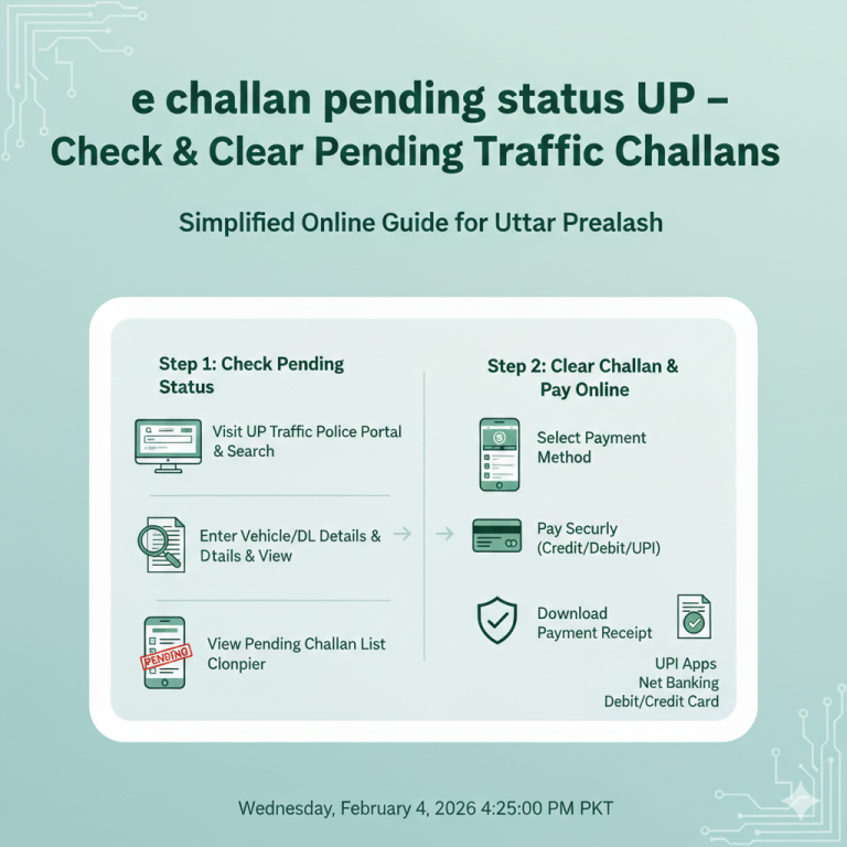 e challan pending status up