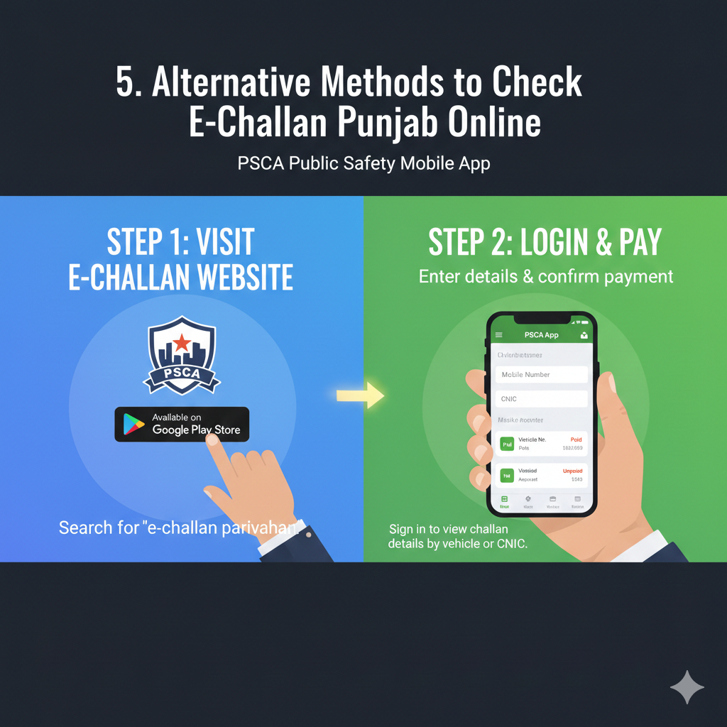 how to check e challan punjab online