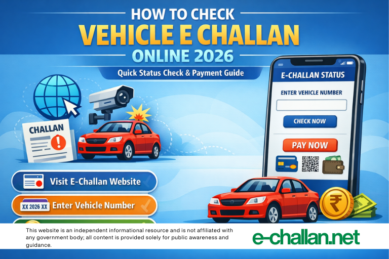 how to check vehicle e challan online 2026