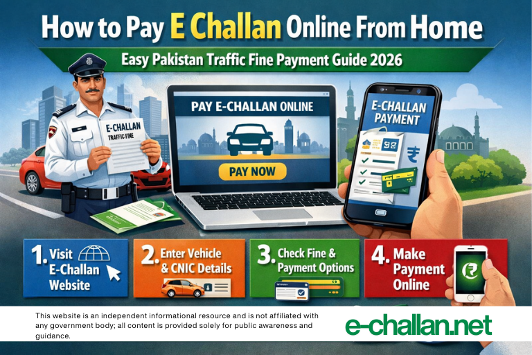how to pay e challan online from home