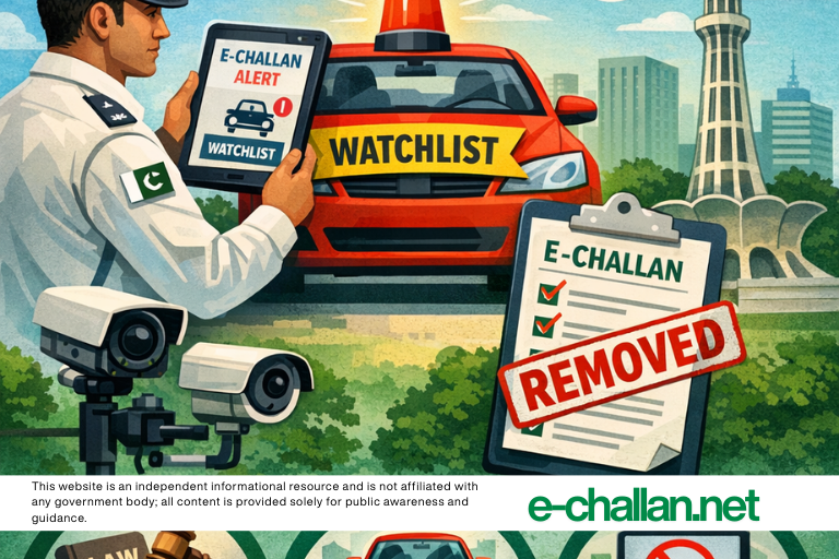 how to remove vehicle from e challan watchlist