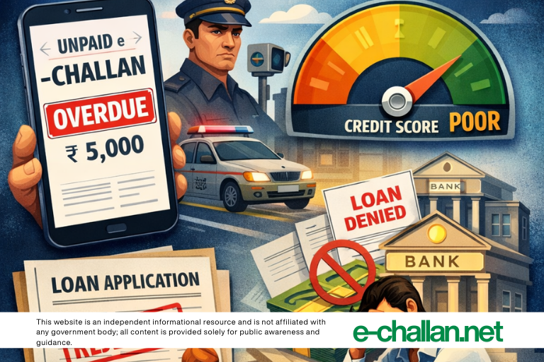 the impact of unpaid e challans on your credit score bank loan application