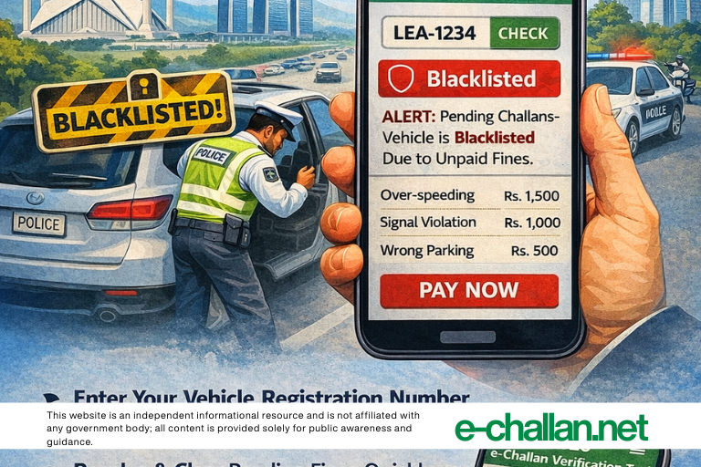 use this 2026 online tool to verify pending challans